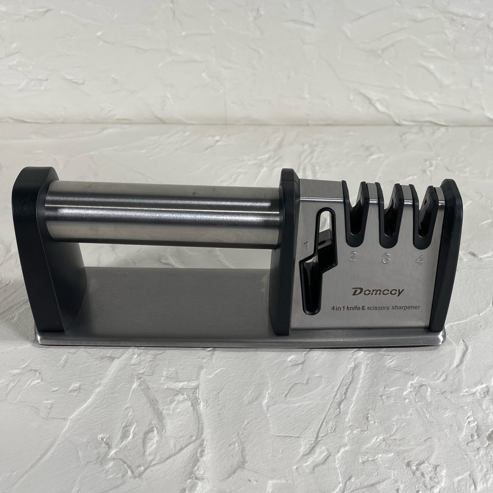 Domccy Stainless Steel 4 Stage Knife & Scissor Sharpener
